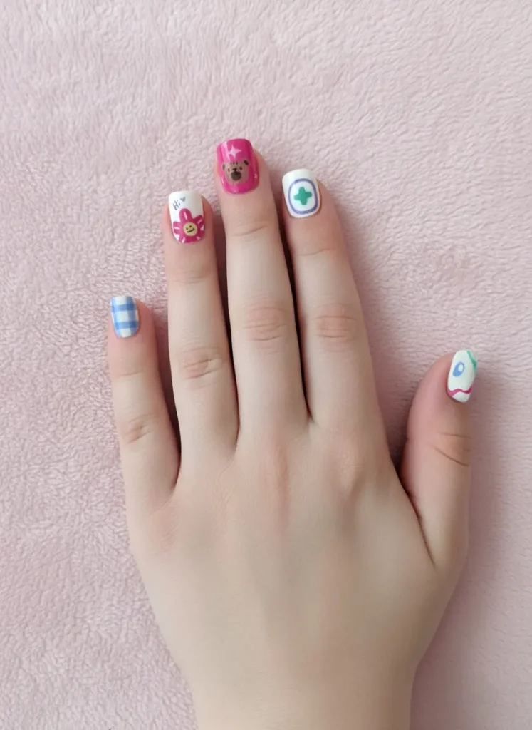 1490-ZX66-0066-CM60-NailArt-d-tsk-nehty-Medv-dkov-piknik-