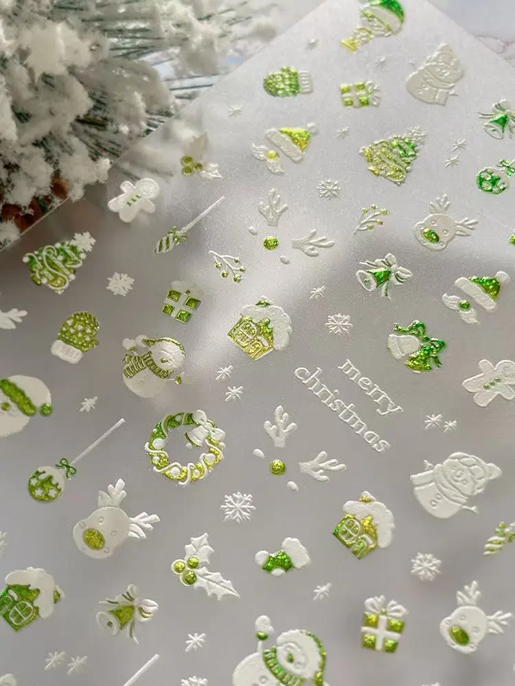 2679-ny0004-Samolepky-na-nehty-Smaragdov-Zimn-Les